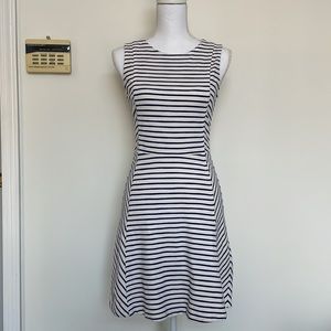 J. Crew white w blue stripes dress - US2